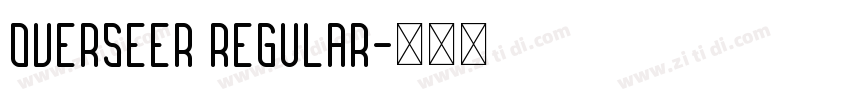 Overseer Regular字体转换